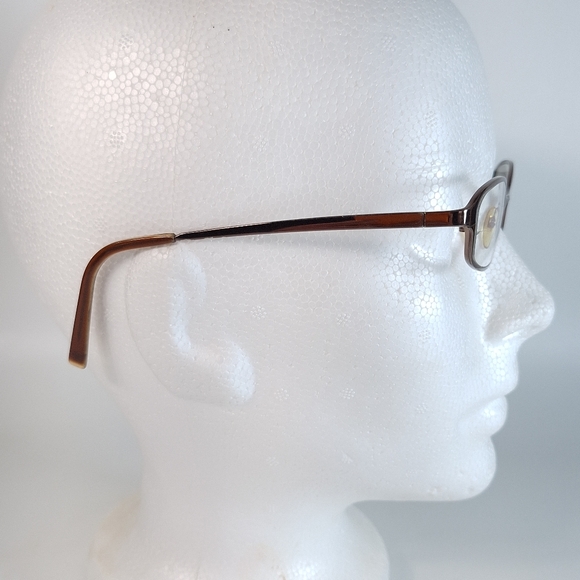 Anne Klein NY Bronze Brown Metal Eyeglasses Oval Frame AK9087 494 51 16 135 - Picture 3 of 9